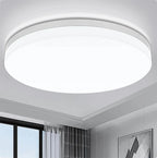 Opale Plafonnier LED Extra-Plat – plafonnier LED rond blanc, vue de dessous