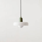 Paletia Suspension Palet en Verre Coloré – suspension blanche à câble olive sur fond clair