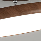Médaillon Plafonnier LED Rond – gros plan du bord brun et du diffuseur blanc lumineux