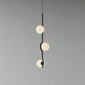 Perla Lustre à Globes en Verre – Noir, 3 têtes