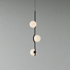 Perla Lustre à Globes en Verre – Noir, 3 têtes