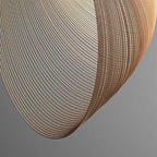 Eolie Suspension Voile en Bois Naturel – gros plan de la texture en lamelles de bois