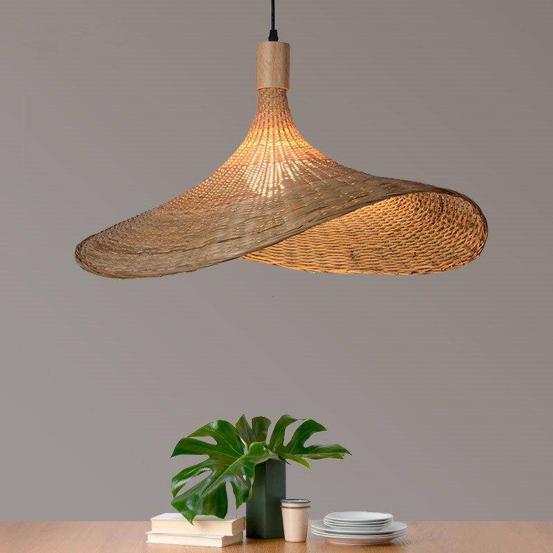 Suspension Hatira Chapeau en Bambou Tressé