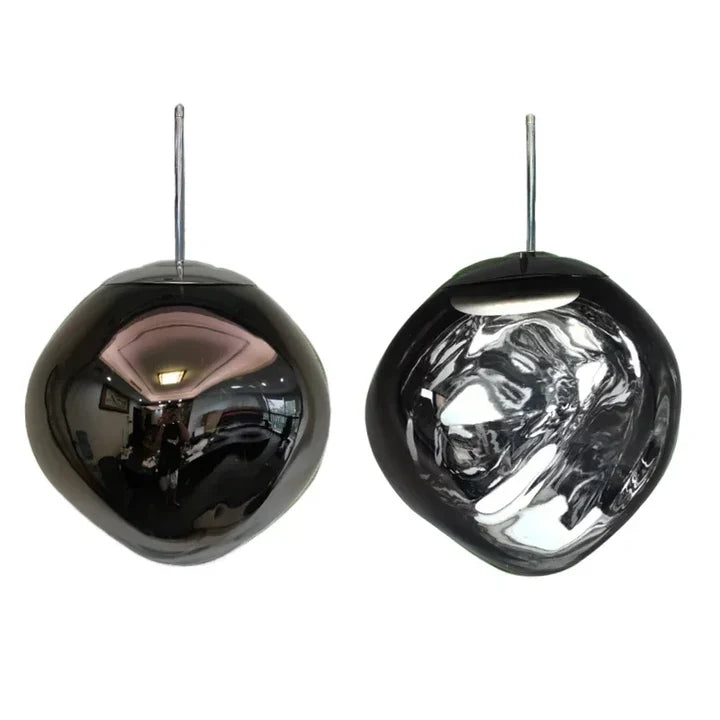 Lavane Suspension Globe en Verre Fondu Irrégulier – Fumé, 4500 K