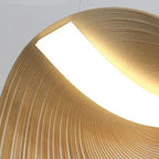 Eolie Suspension Voile en Bois Naturel – gros plan de l'intérieur lumineux